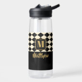 Bouteille D'eau Duo Black & Cream Custom Names (Gauche)
