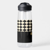 Bouteille D'eau Duo Black & Cream Custom Names (Avant)