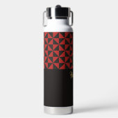 Bouteille D'eau Duo Black & Crimson Red Custom Names (Salle de sport)