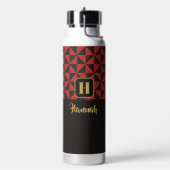 Bouteille D'eau Duo Black & Crimson Red Custom Names (Gym)