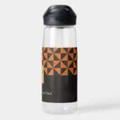Bouteille D'eau Duo noir et orange - Logo d'affaires (Arrière)
