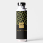 Bouteille D'eau Duo noir & olive - Logo d'affaires (Gauche)