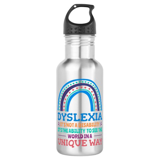 Bouteille D'eau Dyslexia Awareness Dyslexic (Devant)