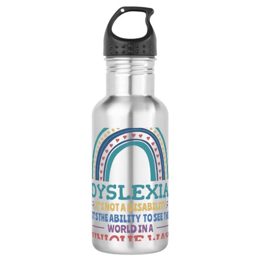Bouteille D'eau Dyslexia Awareness Dyslexic (Devant)