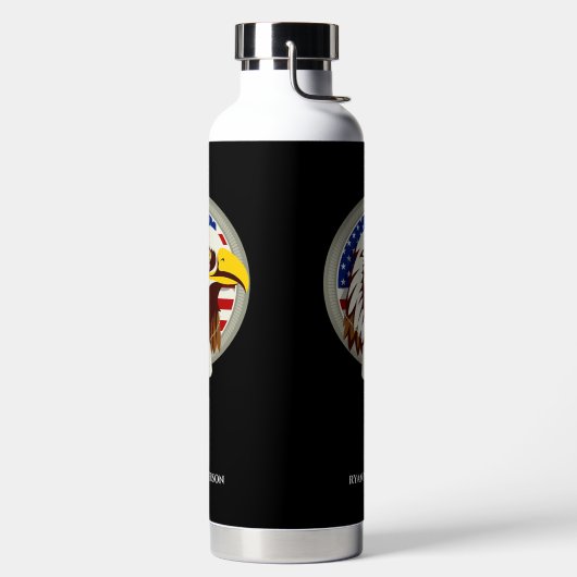 Bouteille D'eau Eagle Emblem USA Drapeau vertical (Droite)