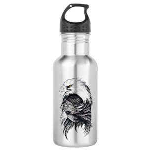 Bouteille D'eau Eagle Wild Animal Nature Illustration Art tatouage
