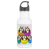 Bouteille D'eau Easter owl - rainbow (Devant)