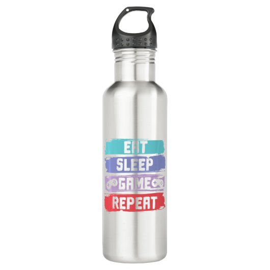 Bouteille D'eau Eat Sleep Game Repeat Controller (Devant)