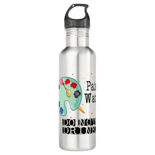 Bouteille D'eau Eau de peinture ne buvez pas (Devant)