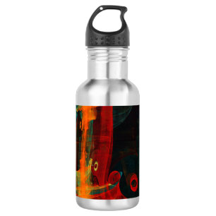 Bouteille D'eau Eau Orange Rouge Bleu moderne Art Abstrait Motif