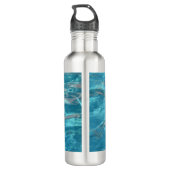 Bouteille D'eau Eau tropicale Bleue Rippling Personnalisée (Dos)