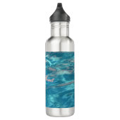 Bouteille D'eau Eau tropicale Bleue Rippling Personnalisée (Droite)