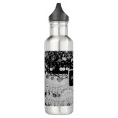 Bouteille D'eau Écharpe noire et argentée chic Monogram Chic (Gauche)