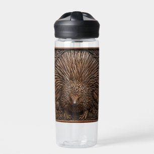 Bouteille D'eau Echidna australienne sculptée en bois