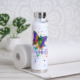 Bouteille D'eau Éclaboussure de papillon personnalisée