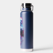 Bouteille D'eau Éclairage de la ville rétrovague de dendroctones b (Arrière)