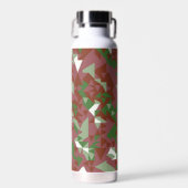 Bouteille D'eau Eclectique Mod Retro Motif de Noël géométrique (Avant)