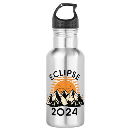 Bouteille D'eau Éclipse solaire totale 2024 (Devant)