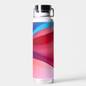 Bouteille D'eau École abstraite bleu foncé violet (Arrière)