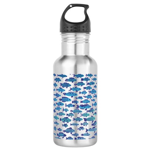 Bouteille D'eau École de la sardine bleue (Devant)