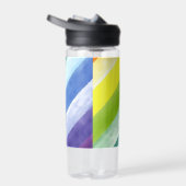 Bouteille D'eau École de nom d'aquarelle à bande bleu violet (Droite)