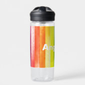 Bouteille D'eau École de nom d'aquarelle Rainbow (Extérieur)