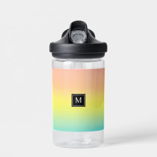 Bouteille D'eau Ecole Monogramme Arc-en-ciel