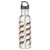 Bouteille D'eau École monogramme de cheval (Dos)