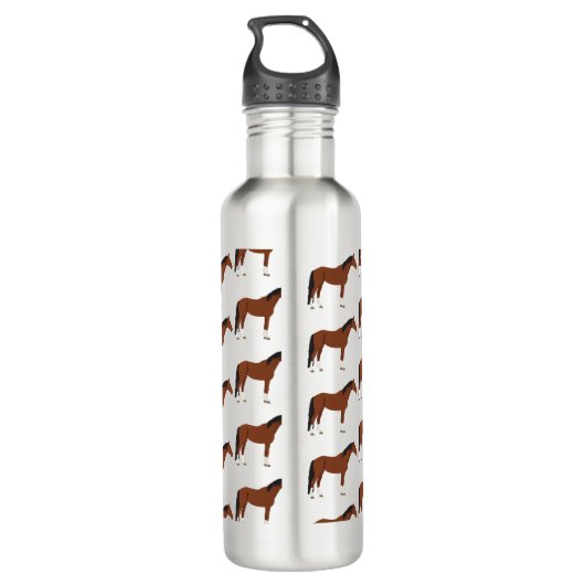 Bouteille D'eau École monogramme de cheval (Dos)