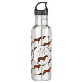 Bouteille D'eau École monogramme de cheval (Devant)