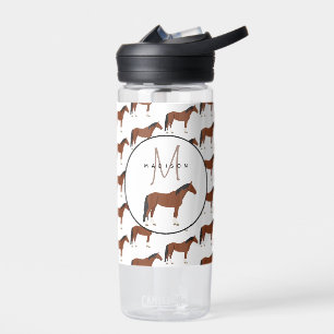 Bouteille D'eau École monogramme de cheval