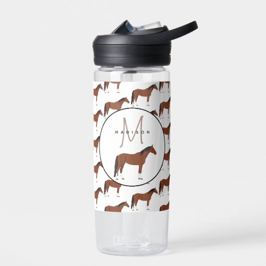 Bouteille D'eau École monogramme de cheval (Gauche)
