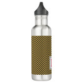 Bouteille D'eau École Spirit Black Gold Red Monogramme initial (Gauche)
