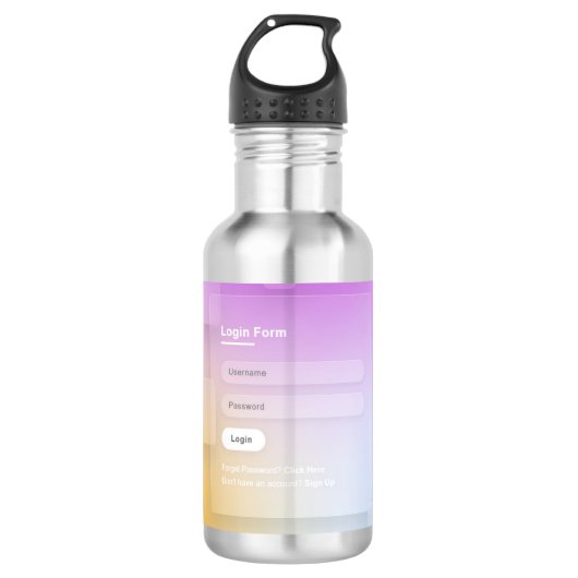 Bouteille D'eau Écran de connexion couleur CSS HTML (Devant)