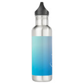 Bouteille D'eau Écriture de script modifiable moderne | Ombre colo (Gauche)