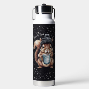 Bouteille D'eau Écureuil avec tasse et neige "Stay Warm"