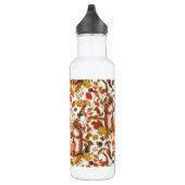 Bouteille D'eau Écureuils d'automne et flore automnale sur le blan (Droite)