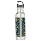 Bouteille D'eau Élégance Bleu Doré (Dos)