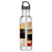 Bouteille D'eau Elégance céleste : Exploration Abstraite en beige (Dos)