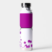 Bouteille D'eau Élégance fleurit : Monogramme personnalisé (Gauche)