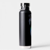 Bouteille D'eau Élégant aquarelle Peacock Monogramme (Plage)