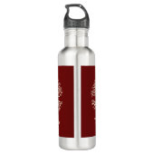 Bouteille D'eau Élégant arbre de vie à la crème de monogramme en B (Dos)