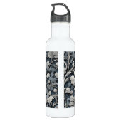 Bouteille D'eau Élégant blanc argenté gris-gris (Dos)