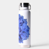 Bouteille D'eau Elégant bleu perwinkle hydrangée florale (Arrière)