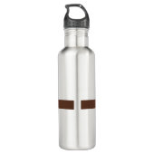 Bouteille D'eau Élégant Brown blanc minimaliste (Dos)