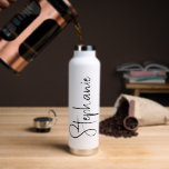 Bouteille D'eau Elegant Calligraphy Script Personalized Name<br><div class="desc">Elegant Calligraphy Script Personalized Name Water Bottle features your custom name in elegant calligraphy script. Perfect as personalized gifts for family and friends for Christmas and birthdays or as favors for weddings and events. Add a personalized touch to custom corporate gifts and more. Designed by ©2025 Evco Studio www.zazzle.com/store/evcostudio</div>