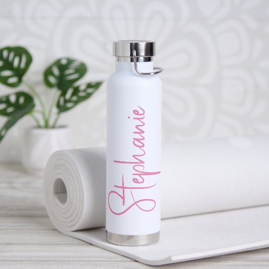 Bouteille D'eau Elegant Calligraphy Script Personalized Name (Yoga)