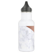 Bouteille D'eau Elégant chick géométrique marbre blanc rose or (Gauche)