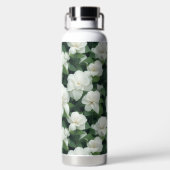 Bouteille D'eau Élégant classique vert botanique blanc floral (Plage)