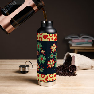 Bouteille D'eau Elegant Contemporary Chic Floral Water Bottle